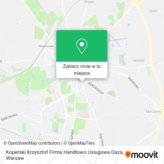 Mapa Koperski Krzysztof Firma Handlowo Uslugowa Oaza