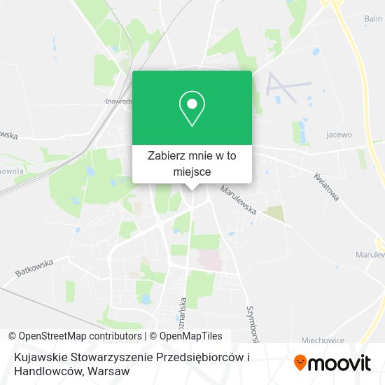 Mapa Kujawskie Stowarzyszenie Przedsiębiorców i Handlowców