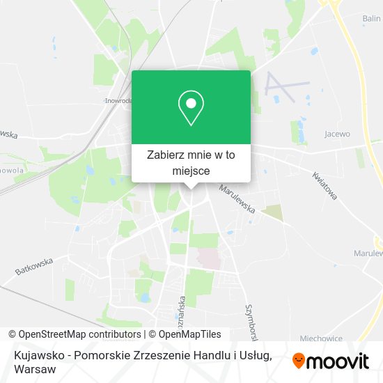 Mapa Kujawsko - Pomorskie Zrzeszenie Handlu i Usług