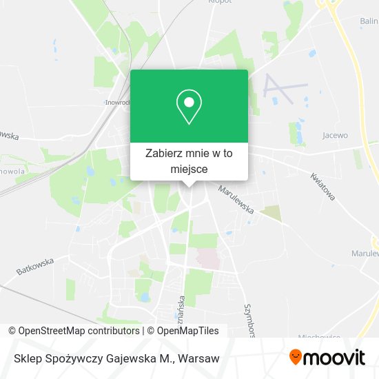 Mapa Sklep Spożywczy Gajewska M.