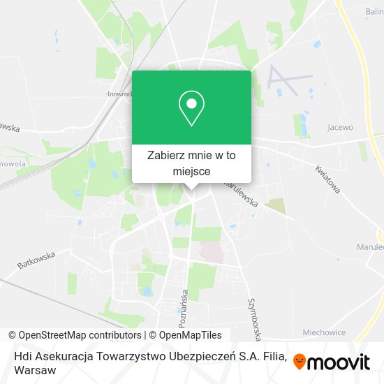 Mapa Hdi Asekuracja Towarzystwo Ubezpieczeń S.A. Filia