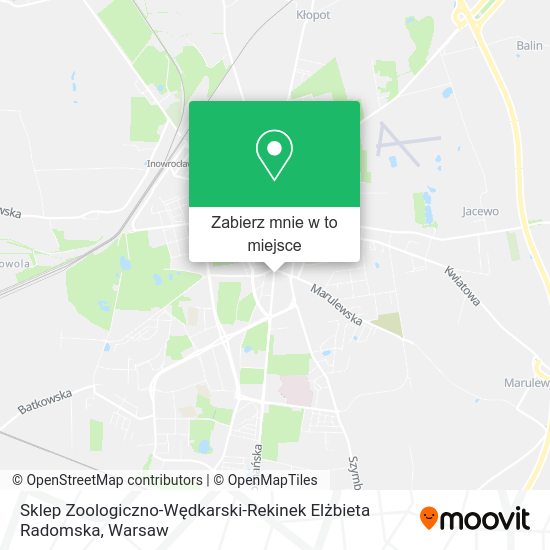 Mapa Sklep Zoologiczno-Wędkarski-Rekinek Elżbieta Radomska