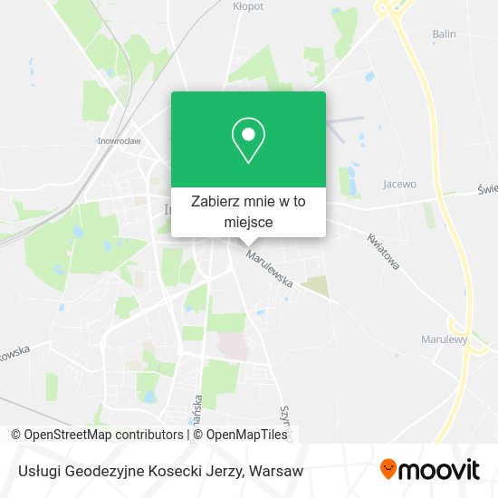 Mapa Usługi Geodezyjne Kosecki Jerzy