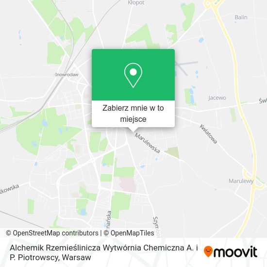 Mapa Alchemik Rzemieślinicza Wytwórnia Chemiczna A. i P. Piotrowscy