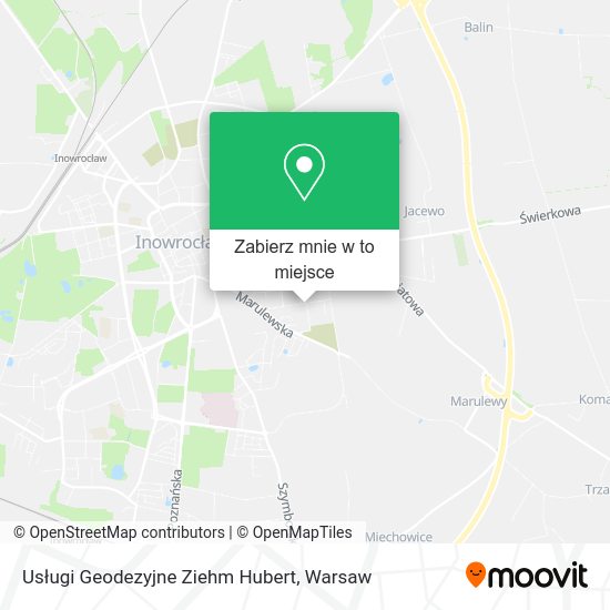 Mapa Usługi Geodezyjne Ziehm Hubert