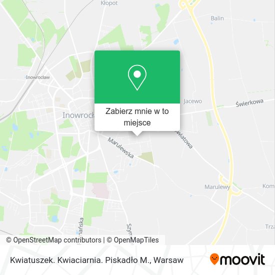 Mapa Kwiatuszek. Kwiaciarnia. Piskadło M.