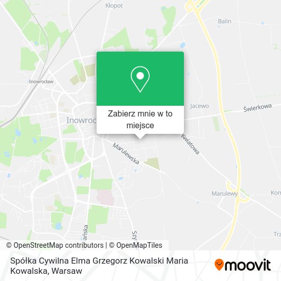 Mapa Spółka Cywilna Elma Grzegorz Kowalski Maria Kowalska