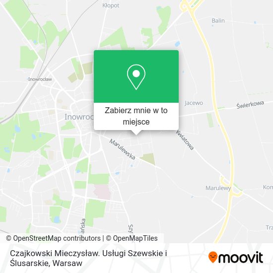 Mapa Czajkowski Mieczysław. Usługi Szewskie i Ślusarskie