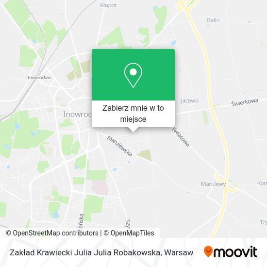 Mapa Zakład Krawiecki Julia Julia Robakowska