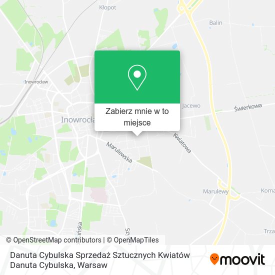 Mapa Danuta Cybulska Sprzedaż Sztucznych Kwiatów Danuta Cybulska