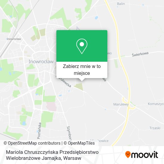 Mapa Mariola Chruszczyńska Przedsiębiorstwo Wielobranżowe Jamajka