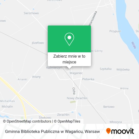 Mapa Gminna Biblioteka Publiczna w Wagańcu