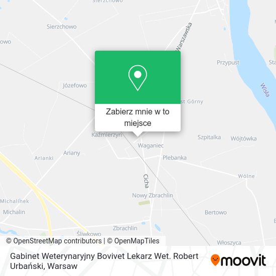 Mapa Gabinet Weterynaryjny Bovivet Lekarz Wet. Robert Urbański