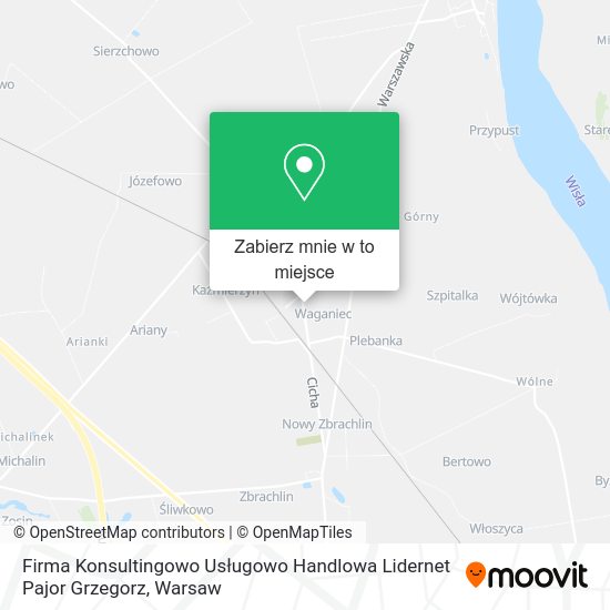 Mapa Firma Konsultingowo Usługowo Handlowa Lidernet Pajor Grzegorz