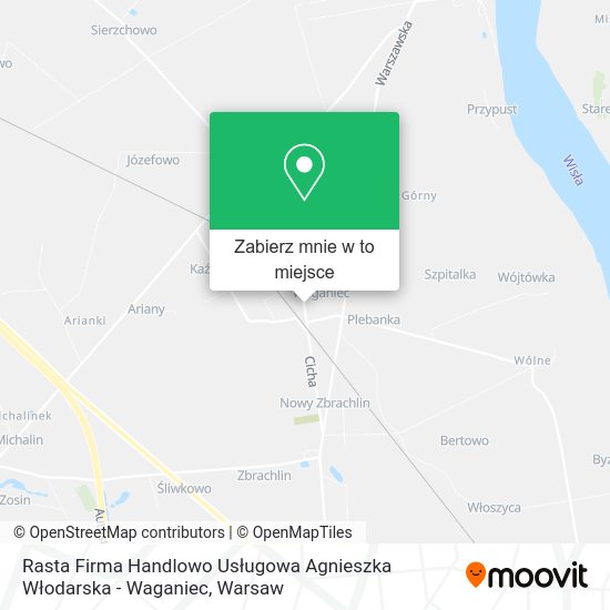 Mapa Rasta Firma Handlowo Usługowa Agnieszka Włodarska - Waganiec