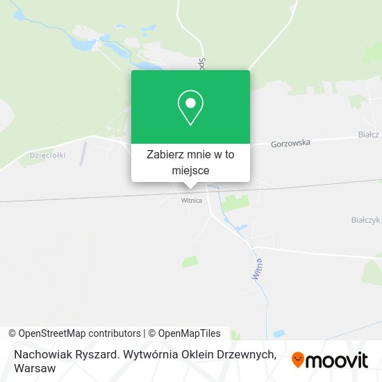 Mapa Nachowiak Ryszard. Wytwórnia Oklein Drzewnych