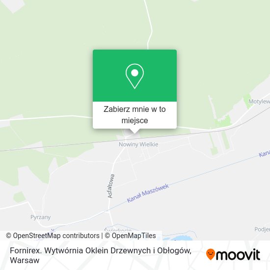 Mapa Fornirex. Wytwórnia Oklein Drzewnych i Obłogów