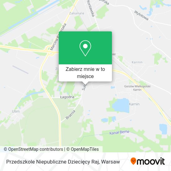 Mapa Przedszkole Niepubliczne Dziecięcy Raj