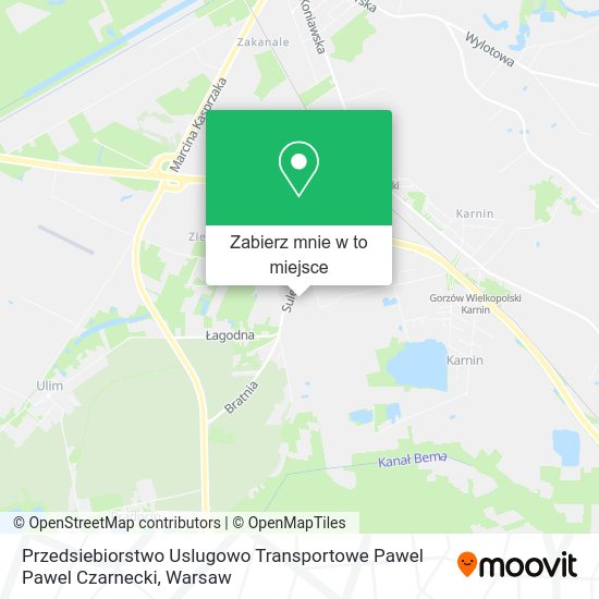 Mapa Przedsiebiorstwo Uslugowo Transportowe Pawel Pawel Czarnecki