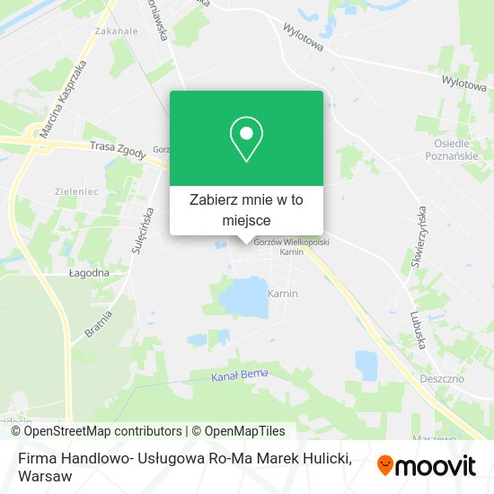 Mapa Firma Handlowo- Usługowa Ro-Ma Marek Hulicki