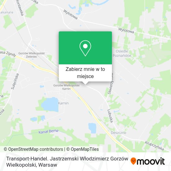 Mapa Transport-Handel. Jastrzemski Włodzimierz Gorzów Wielkopolski