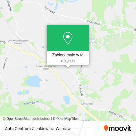 Mapa Auto Centrum Zienkiewicz