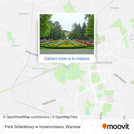 Mapa Park Solankowy w Inowrocławiu