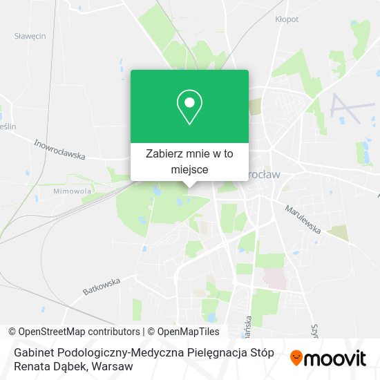 Mapa Gabinet Podologiczny-Medyczna Pielęgnacja Stóp Renata Dąbek