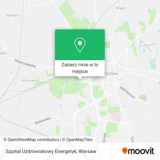 Mapa Szpital Uzdrowiskowy Energetyk