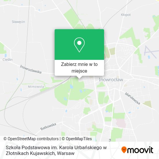 Mapa Szkoła Podstawowa im. Karola Urbańskiego w Złotnikach Kujawskich