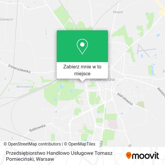 Mapa Przedsiębiorstwo Handlowo Usługowe Tomasz Pomieciński