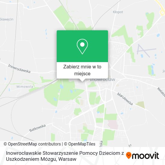 Mapa Inowrocławskie Stowarzyszenie Pomocy Dzieciom z Uszkodzeniem Mózgu