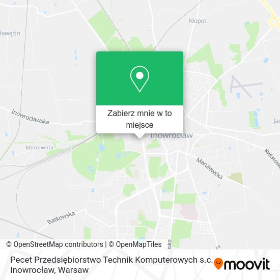 Mapa Pecet Przedsiębiorstwo Technik Komputerowych s.c. Inowrocław