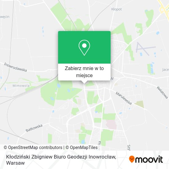 Mapa Kłodziński Zbigniew Biuro Geodezji Inowrocław