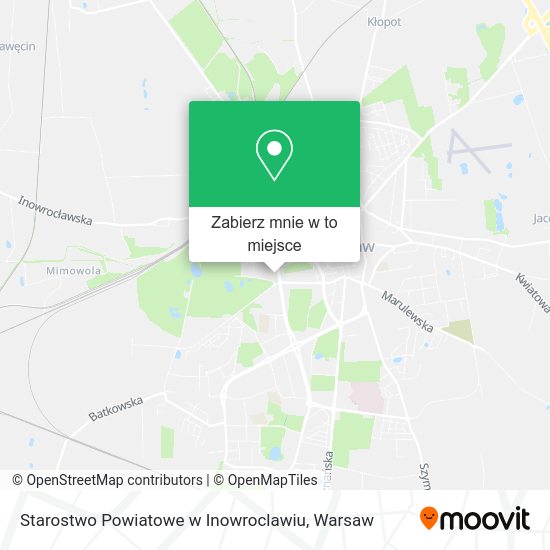 Mapa Starostwo Powiatowe w Inowroclawiu