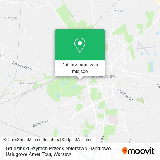 Mapa Grudzinski Szymon Przedsiebiorstwo Handlowo Uslugowe Amer Tour