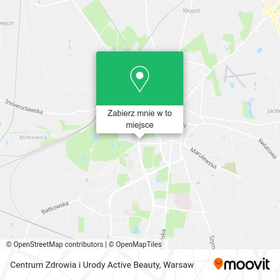 Mapa Centrum Zdrowia i Urody Active Beauty