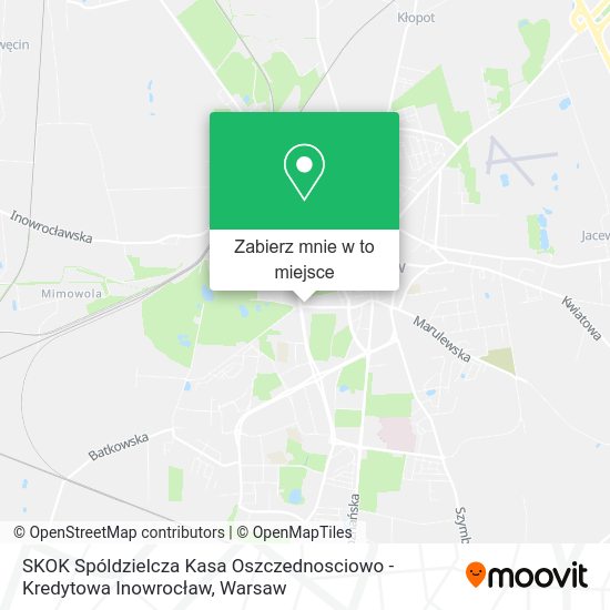 Mapa SKOK Spóldzielcza Kasa Oszczednosciowo - Kredytowa Inowrocław