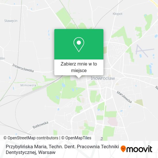 Mapa Przybylińska Maria, Techn. Dent. Pracownia Techniki Dentystycznej