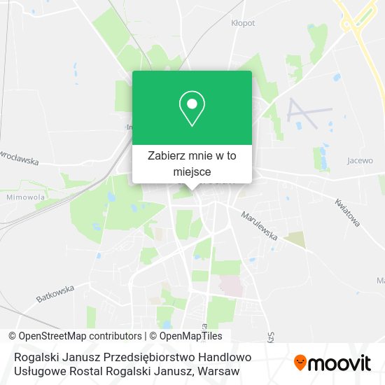 Mapa Rogalski Janusz Przedsiębiorstwo Handlowo Usługowe Rostal Rogalski Janusz