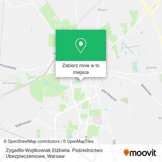 Mapa Zygadło-Wojtkowiak Elżbieta. Pośrednictwo Ubezpieczeniowe