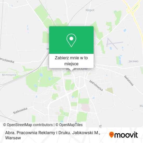 Mapa Abra. Pracownia Reklamy i Druku. Jabkowski M.