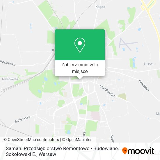 Mapa Saman. Przedsiębiorstwo Remontowo - Budowlane. Sokołowski E.