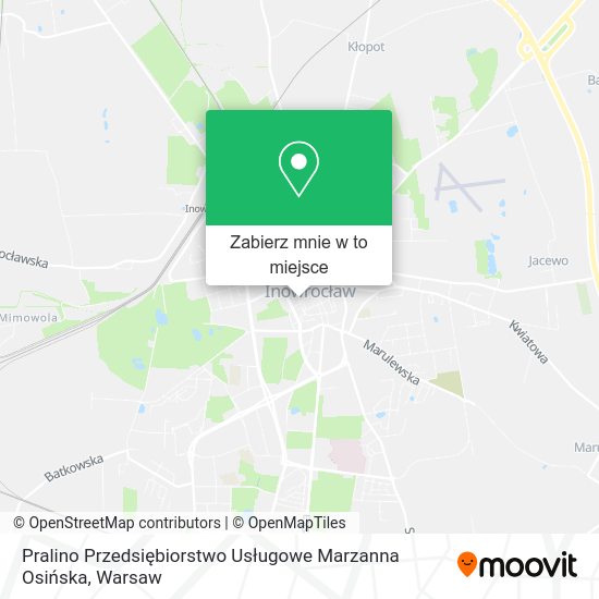 Mapa Pralino Przedsiębiorstwo Usługowe Marzanna Osińska