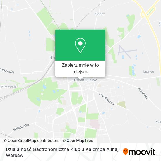 Mapa Działalność Gastronomiczna Klub 3 Kalemba Alina