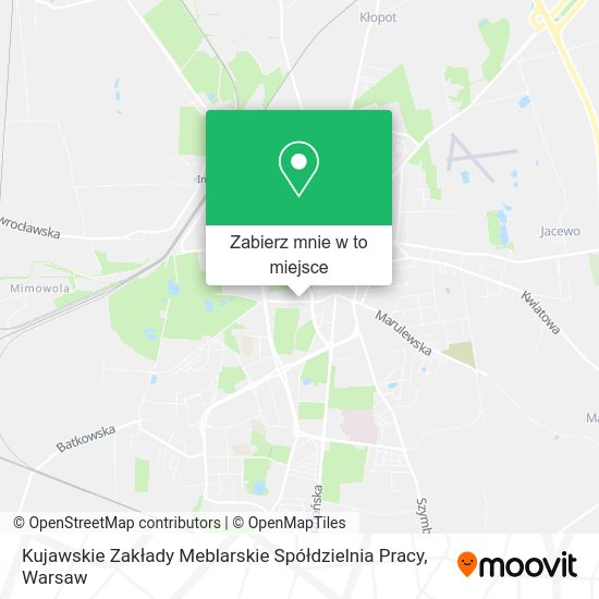 Mapa Kujawskie Zakłady Meblarskie Spółdzielnia Pracy