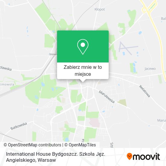 Mapa International House Bydgoszcz. Szkoła Jęz. Angielskiego