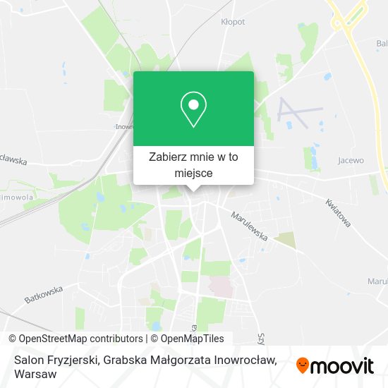 Mapa Salon Fryzjerski, Grabska Małgorzata Inowrocław