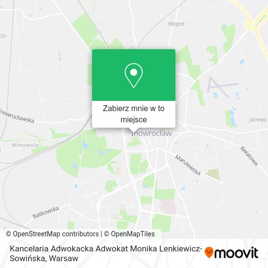 Mapa Kancelaria Adwokacka Adwokat Monika Lenkiewicz-Sowińska