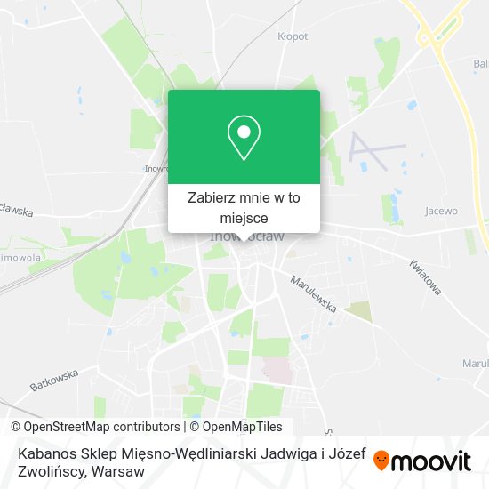 Mapa Kabanos Sklep Mięsno-Wędliniarski Jadwiga i Józef Zwolińscy